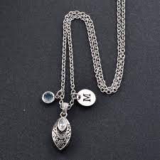 Urn Necklace Ashes Leaf Shape Engrave Pendant Choosable Birthstone Name Initials Urn Necklaces Memorial Jewelry Ashes Ashes Jewelry