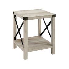 Modern Farmhouse White Oak Side Table Pier 1 Imports White Oak Side Table White Side Tables Rustic Side Table
