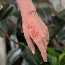 Nat G On Instagram Thank You Maja Done At Goodlucktattoo Melbourne Natgtattoo Finelinetattoo Redtattoo Red Ink Tattoos Tiny Rose Tattoos Red Tattoos