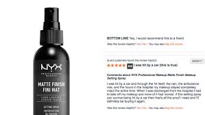 Our matte setting sprays are formulated to be comfortable, breathable, and long lasting and delivers the key to fresh, matte makeup that lasts. Nyx Professional Makeup Setting Spray Gets Viral Review Involving Car Accident Teen Vogue