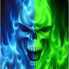 A burning green meteor crashes in china, and it is first formed into a lamp, then a lantern, and finally comes to. Cool Green Fire Skull Wallpaper