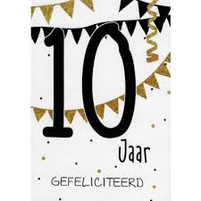 10 Jaar Gefeliciteerd Wenskaarten Groothandel Poskaart