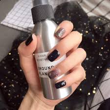 Venomous round (deep red to black semi holographic). 519 Black Star Moon Black Ins Fake Nails Short Acrylic Nail Sticker Shopee Philippines