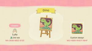 Dinosaur With Flower Sign Animal Crossing Qr Animal Crossing Animal Crossing Game