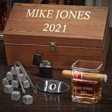 personalized cigar gift set