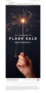 The Loft Flash Sale New Years In 2020 Email Design Inspiration Email Marketing Campaign Design Email Design