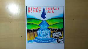 Cara Membuat Poster Hemat Energi Air Hemat Air Save Water Youtube