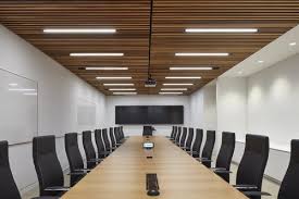 Wood Baffle Ceilings By Acgi Architectural Components Group In The Canon Hq In Canada Call 888 692 7 Baffle Ceiling Office Space Inspiration Design Strategy