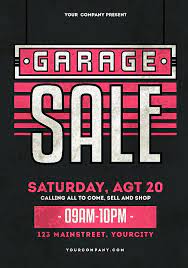 Normally, i would set up a few tables and sort clothing by size, then charge $0.50 to $2 per piece, depending on the item. Garage Sale Flyer Psd Template Free Download