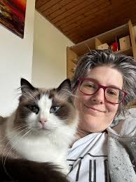 And this is Tarc'in (her name means Cinnamon in Turkish) waiting for her  dad to get home and when he gets home