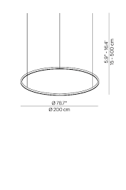 Compendium circle led suspension lamp ø72cm. Compendium Circle Luceplan