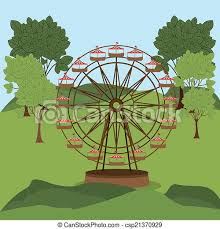 Step 2 confirm the cad drawing. Theme Park Design Over Landscape Background Vector Illustration Canstock