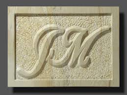 Initialen Sandstein Relief Gedenksteine Sandstein Steinbildhauer