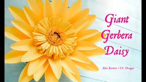 Giant flowers are created from layers. Giant Gerbera Daisy Paper Flower Template And Tutorial Youtube