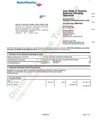 Bank Statement Template Bank Of America Statement Template Bank Statement Personal Financial Statement