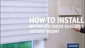 Our custom sheer shadings are available in three lift controls to accommodate your unique needs and preferences: How To Install Levolor Custom Motorized Sheer Shadings Outside Mount Youtube