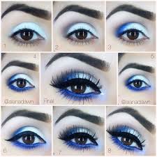 Black And Light Blue Eyeshadow Looks How To Rock Blue Makeup Looks Blue Makeup Ideas Tutorials Blue Eye Makeup Eye Makeup Cheer Makeup
