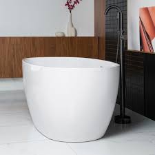 A bathtub helps you to relax and refresh after a long day of work. á… Woodbridge 55 Acrylic Freestanding Bathtub Contemporary Soaking Tub With Brushed Nickel Overflow And Drain White Tub B1418 B N Drain O Woodbridge