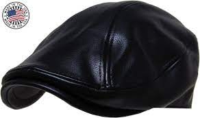 Amazon Com Kbethos Genuine Leather Gatsby Flat Ivy Ascot Hat Cap Made In Usa Two Colors Two Sizes Clothing Leather Hats Hats For Men Newsboy