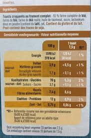 Toasts Au Froment Complet Boni 250 G E