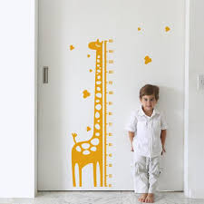 Growth Chart Sticker Giraffe Gerome Height Chart Wall Sticker Ruler Vinyl Decal Nursery Decor Kids Room Decor Modern Decal