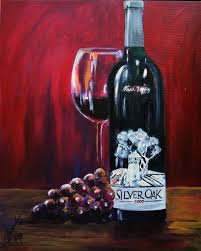 Wine Bottle Painting Silver Oaks Of Napa Valley Giclee Print Etsy In 2021 Wine Painting Wine Art Painted Wine Bottles