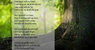 We must be cautious of the motives of other people do not manipulate others, especially innocent people have open communication… Ponponproduction English Form 4 Poem A Poison Tree Quick Revision Notes Questions Exercises