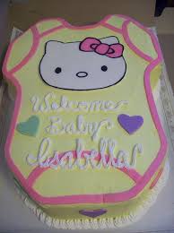 Hello Kitty Onsie For Baby Shower Hello Kitty Baby Shower Baby Shower Cakes Girl Baby Shower