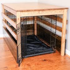 Ikea Hack Building A Dog Kennel Cover From The Ingo Pine Table Building A Dog Kennel Dog Kennel Furniture Dog Crate Furniture