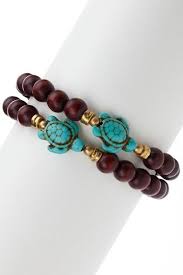 Mariechavez Turquoise Turtle Bracelet Set Hautelook Bijoux Amerindiens Bijoux Tendance Creation Bijoux