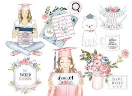 This graduation clip art comes in svg, eps, png, dxf, and pdf formats. Graduation Clipart College Clipart Planner Clipart Fashion Etsy In 2021 Clip Art Graduation Clip Art Freebies