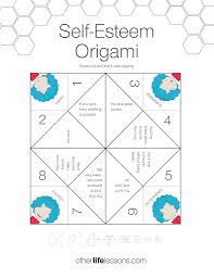 Self Esteem Origami Game Free Printable Self Esteem Worksheets Self Esteem Activities Self Esteem Crafts