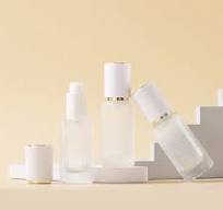 New Arrival Vertical Grain Cylinder Thick Bottom Lotion Bottles Refillable  Liquid Foundation 30ml Empty Glass Lotion Bottles