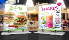 A menu tent or tabletop displayette allows you to showcase drinks, menu items, or specials at the table or counter. Qr Codes On Table Tents Qr Code Generator Qrcodechimp Com