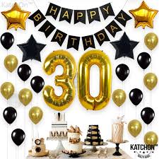 Happy 30th Birthday Decorations For Her 30th Birthday Party Decorations Kit Happy Birthday Banner 30th Gol 30th Birthday Party Decorations Surprise Birthday Decorations Simple Birthday Decorations
