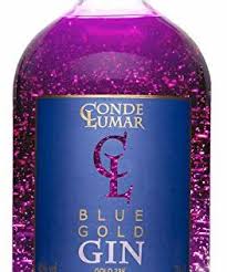 Gin Conde Lumar Blue Gold 23 Karat Goldfolie Mit Zertifikat Vom Tuv Rheinland Premium Gin Aus Brombeeren Und Schwarzen Fruchten Gin Marken Gin Gin Getranke