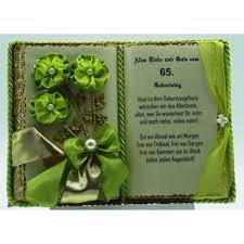 65 Geburtstag Dekobuch Mit Holz Buchstander
