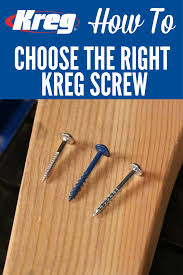 How To Pick The Right Type Of Kreg Screws When You Re Building A Project Using Pocket Hole Constructi Kreg Screws Easy Woodworking Projects Kreg Jig Projects
