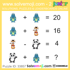 In the attached puzzle, work out the values of the emojis in the top 3. View 28 Solve Emoji Maths Puzzles With Answers