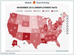 State Unemployment Rate Map November 2016 Business Insider