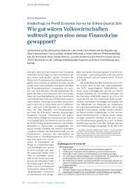 To access these papers, it is required that a pdf viewer is available on your device. Special Question In The World Economic Survey Q3 2018 How Well Prepared Are Economies Across The World For A New Financial Crisis Publication Ifo Institute