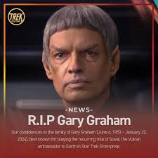 🖖 R.I.P Star Trek's Gary Graham! Sadly, Gary Graham has passed away. He  played a variety of roles in Star Trek most notably the recurring role of  Soval, the Vulcan ambassador to