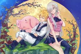 Meliodas Elizabeth Liones And Hawk Nanatsu No Taizai Art Wallpaper The Seven Deadly Sins Pinterest Wallp Seven Deadly Sins Anime Anime Seven Deadly Sins