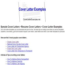 Sample Cover Letters For Jobs And More
