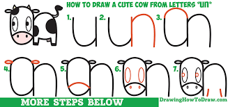 How To Draw A Cute Cartoon Kawaii Cow Easy Step By Step Drawing Tutorial For Kids How To Draw Step By Step Drawing Tutorials Drawing Tutorials For Kids Step By