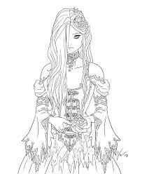 Coloring page inspired by the movie bridge to terabithia, with a giant, a castle and a mysterious forest. Printable Gothic Anime Coloring Pages Novocom Top
