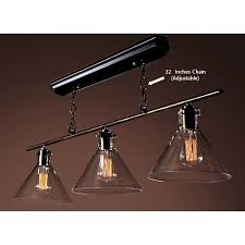 Shop Amerie 3 Light Black Island Edison Chandelier With Bulbs Overstock 8649442