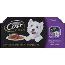 12 Pack Cesar Soft Wet Dog Food Classic Loaf In Sauce Grilled Chicken Flavor Multipack 3 5 Oz Easy Peel Trays Walmart Com Wet Dog Food Dog Food Recipes Chicken Flavors