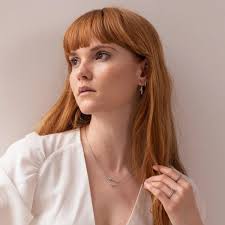 Minimalist Delicate Necklace for Women, Round Moissanite Dainty Necklace,  Solid Gold Fine Jewelry, Personalized Anniversary Gift Necklace