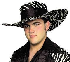 Men S Zebra Pimp Hat Adult Wide Brim Pimp Hats Brandsonsale Com